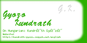 gyozo kundrath business card